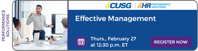 Thursday, February 27, 2025: Effective Management Webinar. Register now.